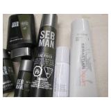 Assorted hair care products...