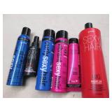 Assorted hair care products...