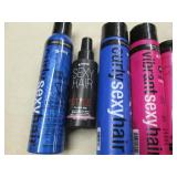 Assorted hair care products...