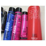 Assorted hair care products...