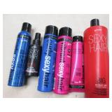 Assorted hair care products...