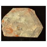 High-Clarity Natural Quartz Crystal with Orange Hematite Inclusions.  7.9 oz / 224 g.