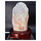 Stunning Natural Rose Quartz Lamp & 5 Raw Specimen Set.   4 lbs 2.7 oz / 1.892 kg.