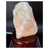 Stunning Natural Rose Quartz Lamp & 5 Raw Specimen Set.   4 lbs 2.7 oz / 1.892 kg.
