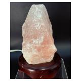 Stunning Natural Rose Quartz Lamp & 5 Raw Specimen Set.   4 lbs 2.7 oz / 1.892 kg.