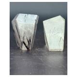 Natural Tourmalinated Quartz Duo - Polished Pyramid & Faceted Freeform Specimen.   4.9 oz / 140 g.