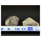 Natural Tourmalinated Quartz Duo - Polished Pyramid & Faceted Freeform Specimen.   4.9 oz / 140 g.