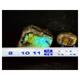 Stunning Labradorite Specimen Duo | Vibrant Blue & Sunset Orange Flash.  13.3 oz / 379 g.