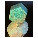 Vibrant Amazonite Specimen with Iron Oxide Inclusions & Black Tourmaline.  13.7 oz / 390 g.