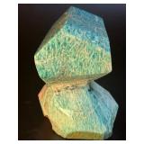 Vibrant Amazonite Specimen with Iron Oxide Inclusions & Black Tourmaline.  13.7 oz / 390 g.