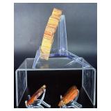 Stunning 3-Piece Polished Madagascar Petrified Wood Display Set.  12.2 oz / 348 g.