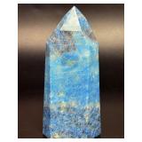 Stunning Blue Apatite Polished Tower | Vibrant Neon Blue Obelisk.   9.2 oz / 261 g.