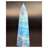 Stunning Blue Apatite Polished Tower | Vibrant Neon Blue Obelisk.   9.2 oz / 261 g.