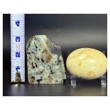 ✨ Stunning Moonstone Duo: Peach Moonstone Palm Stone & Rainbow Moonstone.   13.7 oz / 389 g.