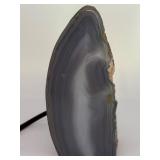 Stunning Natural Grey Banded Agate "Fortification" Accent Lamp.   2 lbs 1.7 oz / 958 g.
