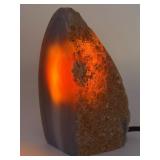 Stunning Natural Grey Banded Agate "Fortification" Accent Lamp.   2 lbs 1.7 oz / 958 g.