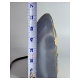 Stunning Natural Grey Banded Agate "Fortification" Accent Lamp.   2 lbs 1.7 oz / 958 g.