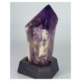 Stunning Natural Amethyst Crystal Point with Custom Hexagonal Base.   1 lb 1 oz / 483 g.