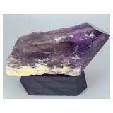 Stunning Natural Amethyst Crystal Point with Custom Hexagonal Base.   1 lb 1 oz / 483 g.
