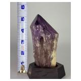 Stunning Natural Amethyst Crystal Point with Custom Hexagonal Base.   1 lb 1 oz / 483 g.