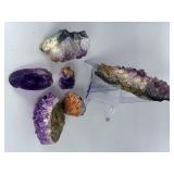 Stunning 6-Piece Amethyst Collector’s Set – Natural Uruguayan & Brazilian Specimens.     2 lbs 10 oz / 1 kg 193 g.