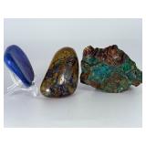 Stunning Trio of Natural Copper-Based Minerals: Azurite, Malachite & Chrysocolla.   13.8 oz / 392 g