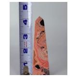 Stunning Peruvian "Bubble Gum" Rhodonite Obelisk – Pink & Black Manganese Inclusions.       6.6 oz / 189 g.