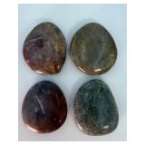 Zen Spirit: Hand-Polished Natural River Stones - Engraved Symbol Set.   6.8 oz / 193 g.