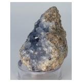 Natural Sky Blue Celestite Geode Cluster - 360-Degree Crystal Specimen (Madagascar).  8.9 oz / 254 g.