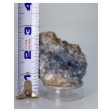 Natural Sky Blue Celestite Geode Cluster - 360-Degree Crystal Specimen (Madagascar).  8.9 oz / 254 g.
