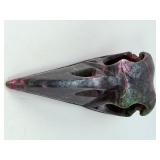 Natural Ruby in Zoisite Raven Skull Carving – Large Hand-Carved Gemstone Crow Skull Totem.  2,2 oz / 63 g.