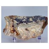 Stunning Polished Mexican Crazy Lace Agate Specimen – Intricate Banding.    1 lb 1.1 oz / 485 g.