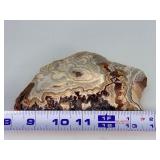 Stunning Polished Mexican Crazy Lace Agate Specimen – Intricate Banding.    1 lb 1.1 oz / 485 g.