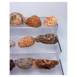 Collection of 15 Natural Oco Agate Geode Polished Specimens.   2 lbs 11.5 oz / 1 kg 235 g.