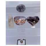 Rare 5pc Natural Dendritic Silicate Collection – Dendritic Opal, Agate & Quartz.   8.6 oz / 243 g.