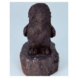 Hand-Carved Russian Shungite Owl Figurine on Natural Matrix Base | EMF Protection & Metaphysical Decor.   2.8 oz / 80 g.