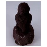 Hand-Carved Russian Shungite Owl Figurine on Natural Matrix Base | EMF Protection & Metaphysical Decor.   2.8 oz / 80 g.