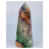 Large Natural Rainbow Fluorite Tower - High Clarity Purple & Green Banded Obelisk.   1 lb 4.6 oz / 585 g.