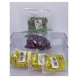 Stunning Natural Gemstone & Glass Bead Lot - Tree Agate, Amethyst & Chartreuse.   3 lbs 13.9 oz / 1 kg 756 g.