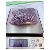 Stunning Natural Gemstone & Glass Bead Lot - Tree Agate, Amethyst & Chartreuse.   3 lbs 13.9 oz / 1 kg 756 g.