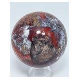 Natural Mexican Banded Agate Sphere Polished "Crazy Lace" Healing Crystal Ball.   15.4 oz / 437 g.