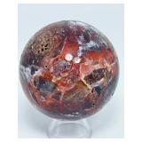 Natural Mexican Banded Agate Sphere Polished "Crazy Lace" Healing Crystal Ball.   15.4 oz / 437 g.