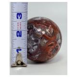 Natural Mexican Banded Agate Sphere Polished "Crazy Lace" Healing Crystal Ball.   15.4 oz / 437 g.