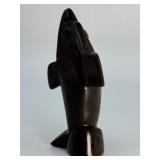 Large Hand-Carved Gold Sheen Obsidian Dolphin Sculpture – Rare Iridescent Shimmer.   8.1 oz / 232 g.