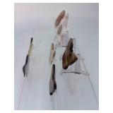 Seven-Piece Collector’s Set: Hand-Carved Agate Moon, Star, & Butterflies.   10.7 oz / 306 g.