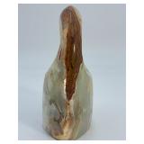 Hand-Carved Natural Green Onyx Sculptural – Abstract Banded Agate Decor.     3 lbs 11.7 oz / 1 kg 693 g.