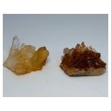 Pair of Sparkling Arkansas Quartz Clusters – Natural & Heat-Treated Specimens.  4 oz / 114 g.