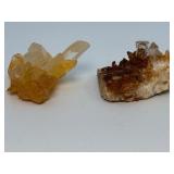 Pair of Sparkling Arkansas Quartz Clusters – Natural & Heat-Treated Specimens.  4 oz / 114 g.