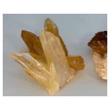 Pair of Sparkling Arkansas Quartz Clusters – Natural & Heat-Treated Specimens.  4 oz / 114 g.