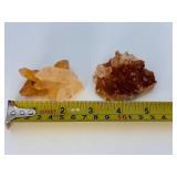 Pair of Sparkling Arkansas Quartz Clusters – Natural & Heat-Treated Specimens.  4 oz / 114 g.
